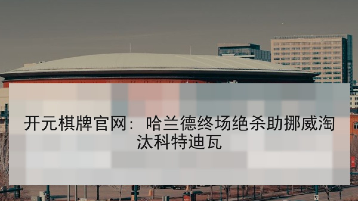 开元棋牌官网: 哈兰德终场绝杀助挪威淘汰科特迪瓦